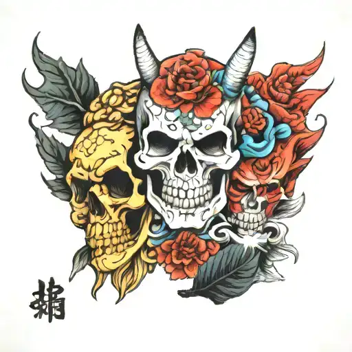 Skull And Demon