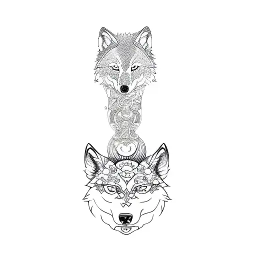 A Tattoo Of A Wolf