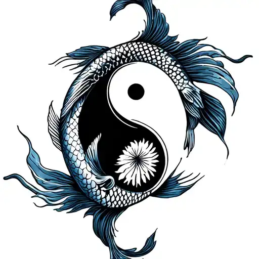 Koi Fish Yin Yang