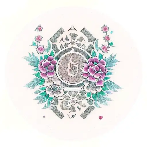 Bukber Inscription With Floral Ornament