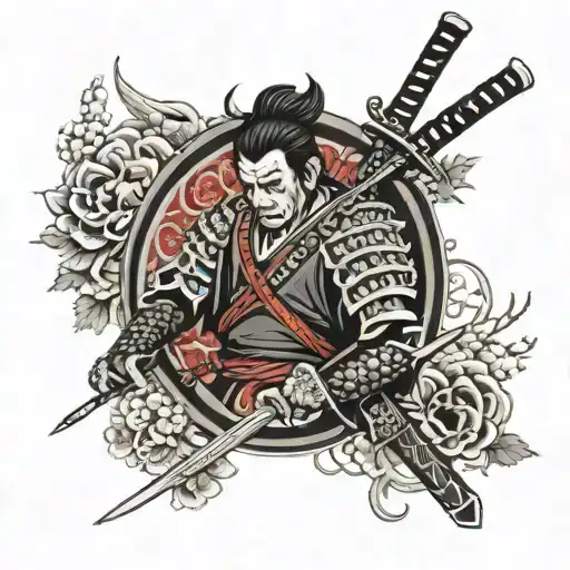 Samurai Katana And Zyxenberg Text On Japanesse Style