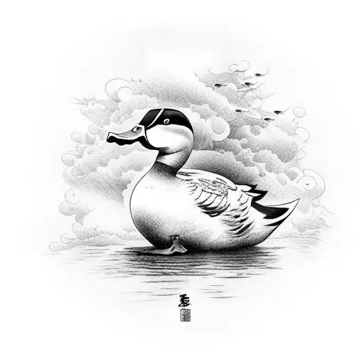 A Duck With A Sword And Night Armor Sitting On A Tank