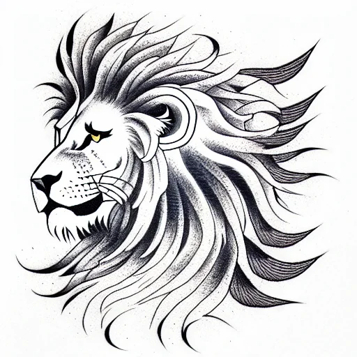 Lion Wit Knife
