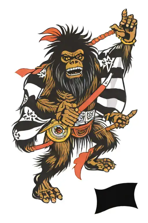 Sasquatch With German Flag