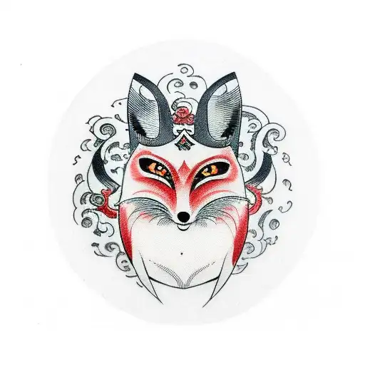 9 Tail Fox With 3 Daruma
