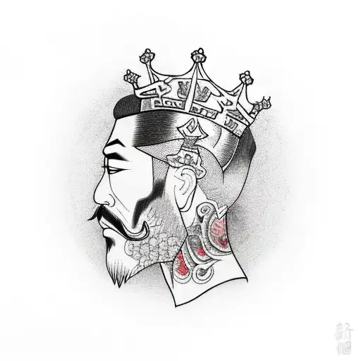 Head Of A King Pierced By A Sword