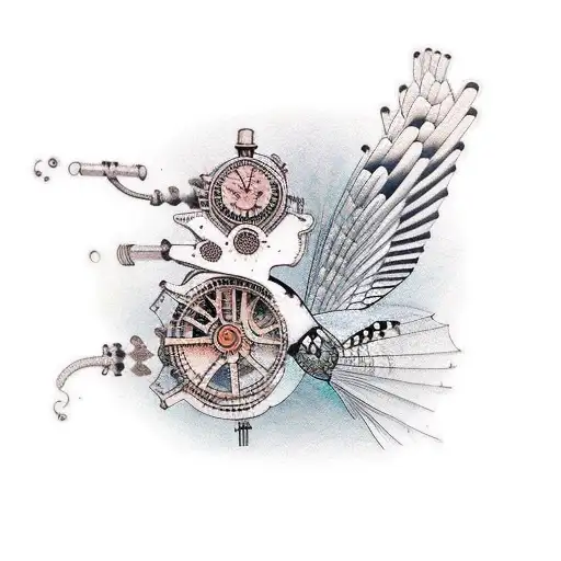 Steampunk Bird And Butterfly