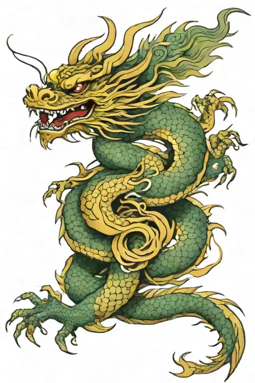 Chinese Writing Dragon Wrapped