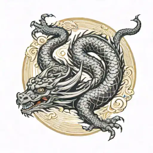 Dragon Wriggles In Zero Gravity Against The Backdrop