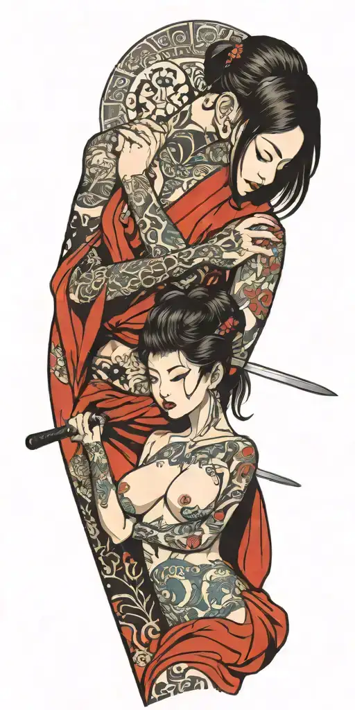 Libra And Young Sexy Girl Betrays With Knife