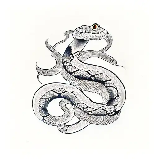 Snake With Japanese Lettering