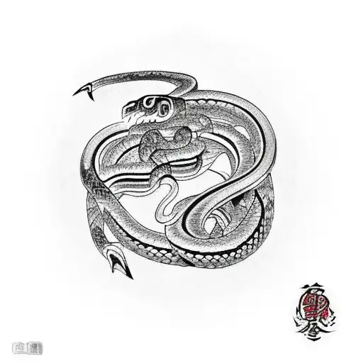 Bakugan With A Snake Wrapped Around It