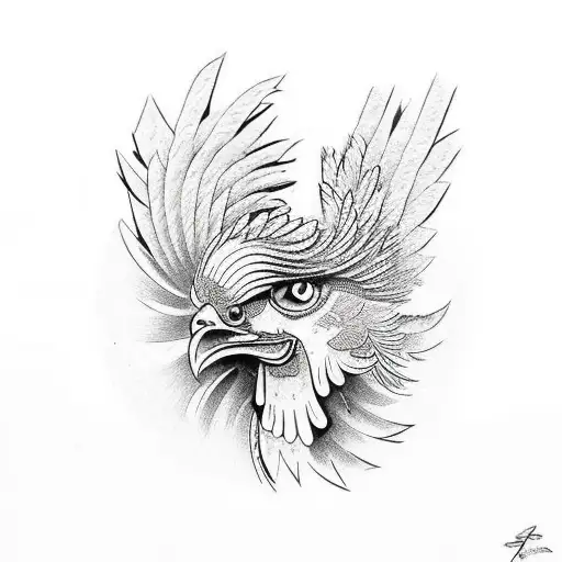 Fighting Rooster And Scale