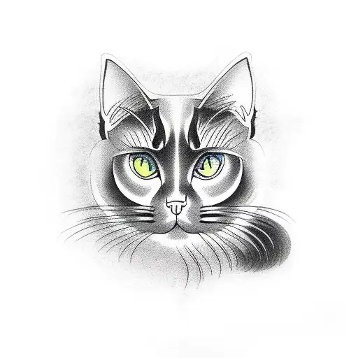 Black Cat Resembling A Fading Shadow