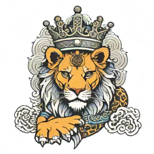 Lion Wearing A Crown
