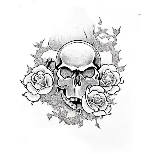 Skull And Roses