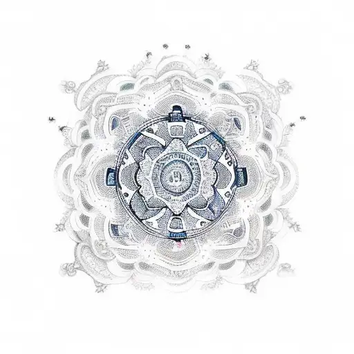 An Intricate Mandala Design Incorporating The Names Of The Client's Children