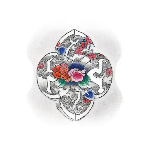 A Tattoo Design That Combines The Names Or Initials Of Your Two Children In A Unique Way