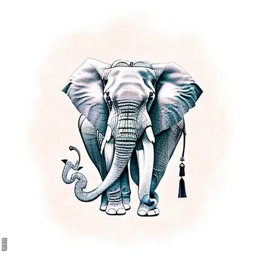 A Maya Walking An Elephant