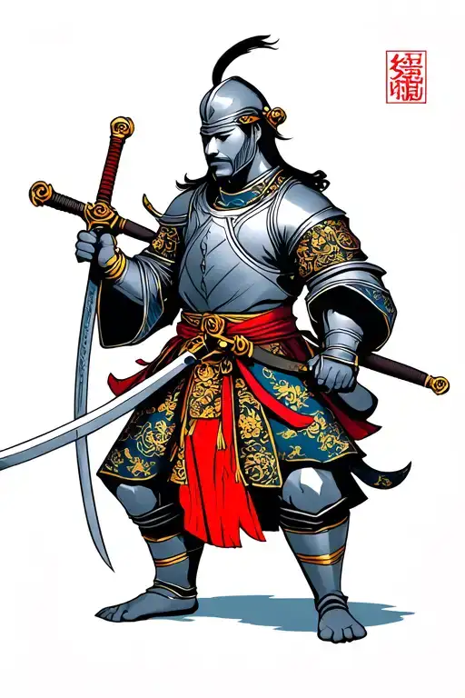 Knight Holding Sword