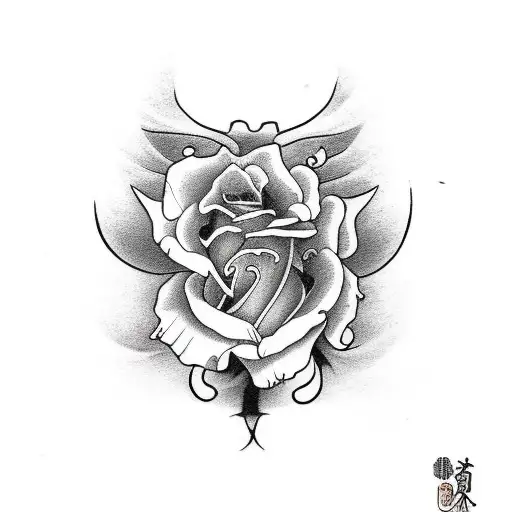 Skeleton Body With Rose