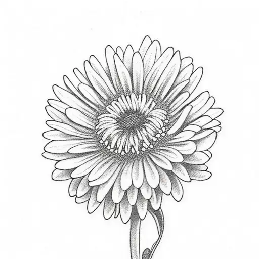 Chrysanthemum With Daisy Shoulder