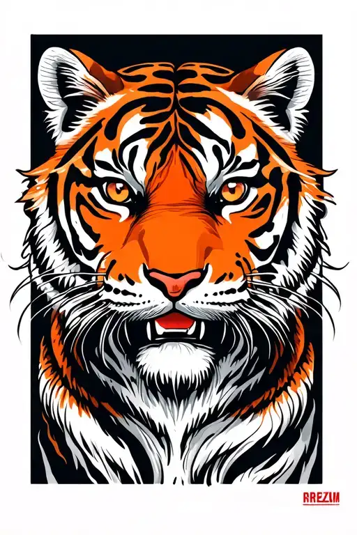 Tiger Japanese Key Symbolizing