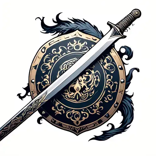 Angles Shield And Sword