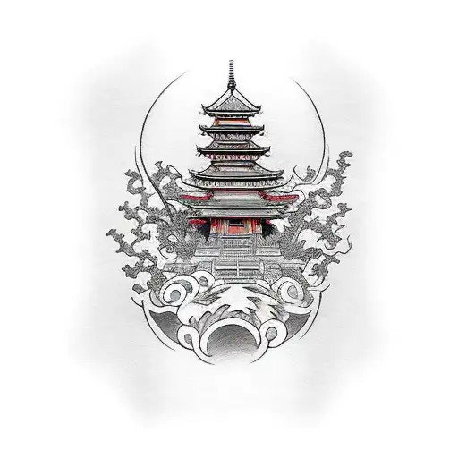 Irezumi Temple And Samurai