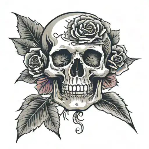 Skull And Rose