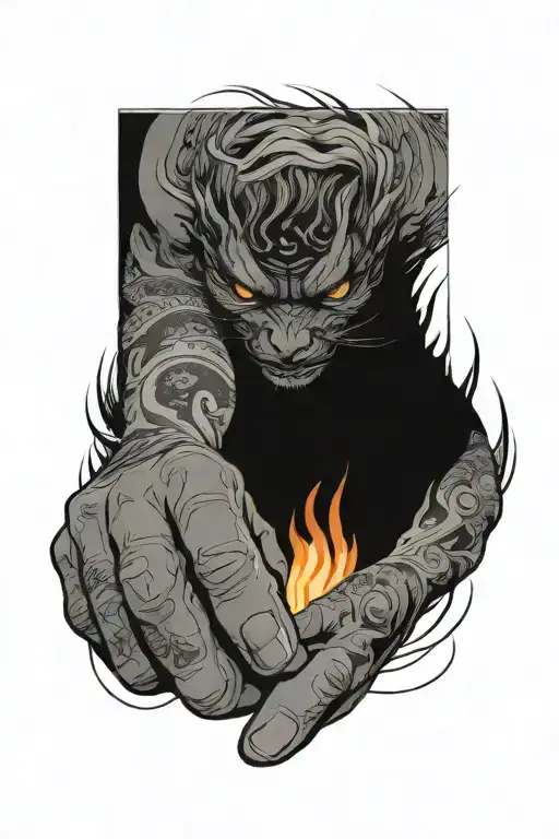 Make The Hand Like It Is On Fire