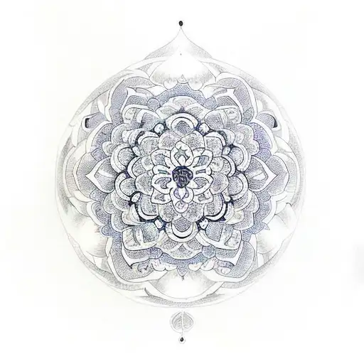 A Beautiful Mandala Design Incorporating Symbols Of Peace And Tranquility