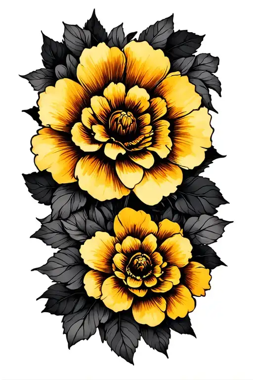 Black And Gray Flower Pa Sleeve Tattoo Design Me One Sketch