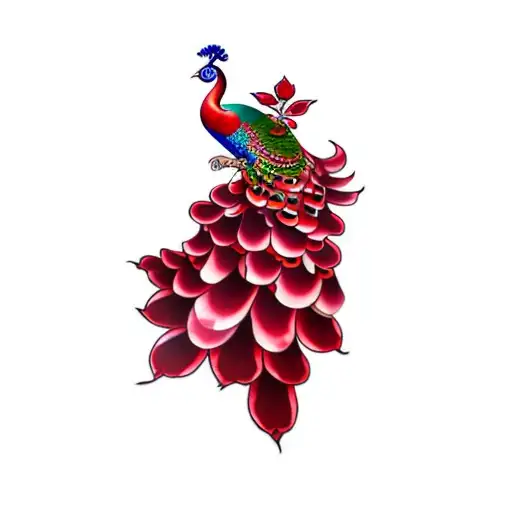 Ruby Red Peacock