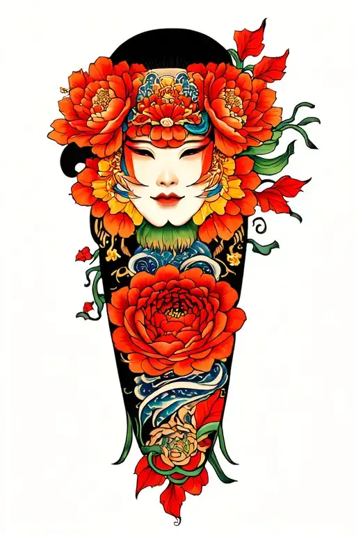 Full Lower Leg Deagon Tattoo Design