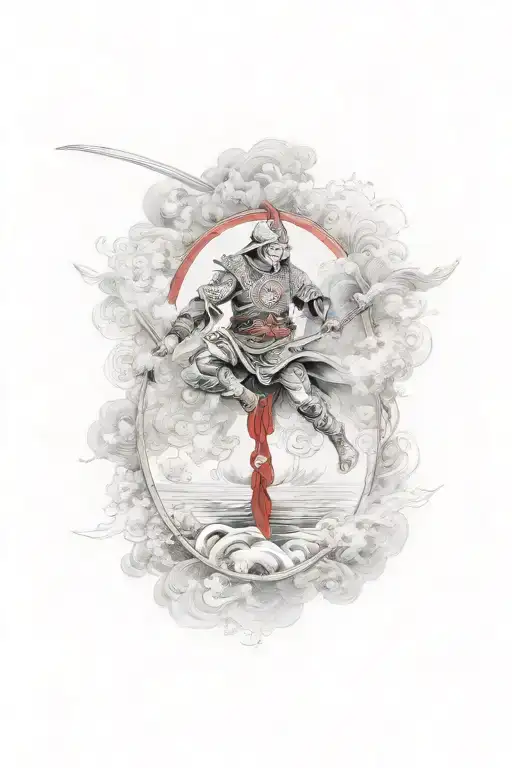 Indian Warrior Riding Hood Is Falling