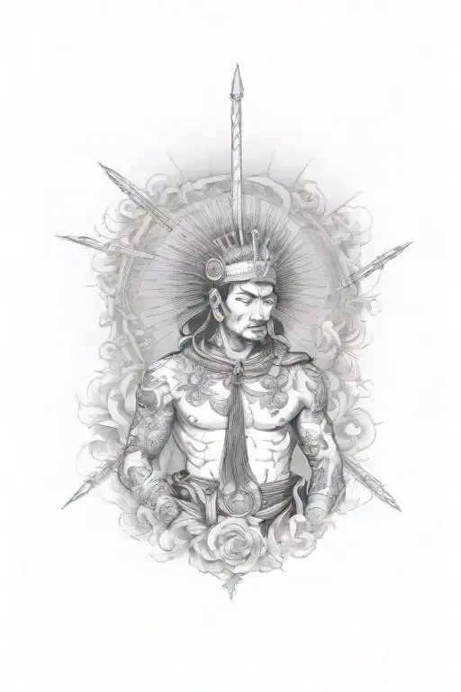 Indian Warrior Standing