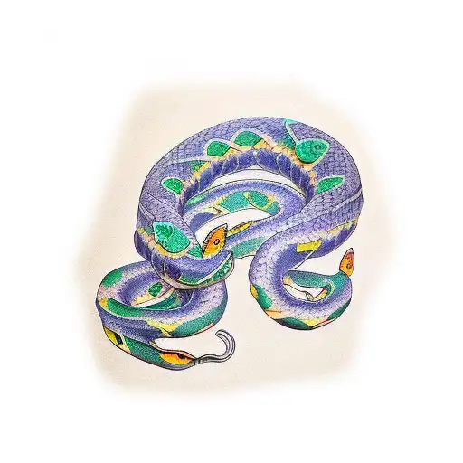 Cybersigilism Style Forearm Wrapping Snake