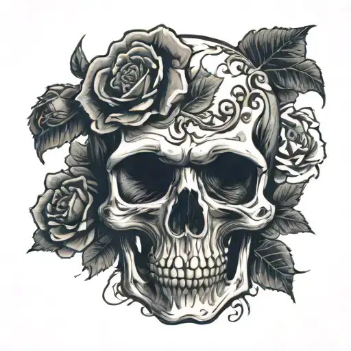 Skull And Roses