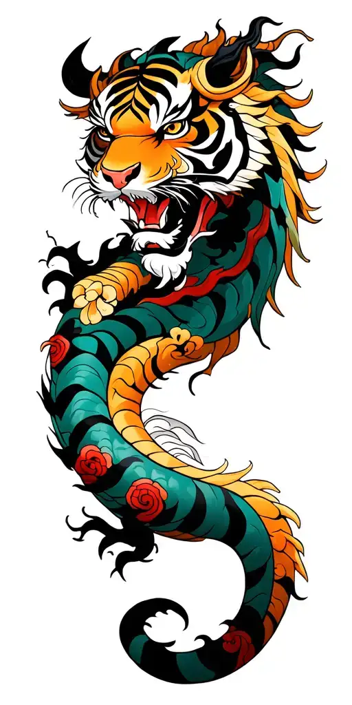 Bull Tiger And Dragon