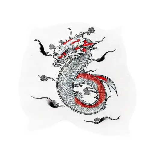 Dragon And Koi