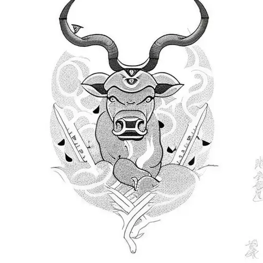 Archer Hunting A Bull