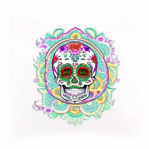 Sugar Skull Paisley