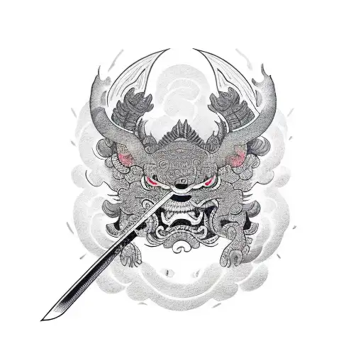 Katana With Japanese Lettering