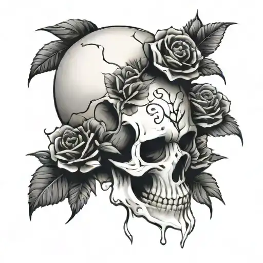 Skull And Roses Growing
