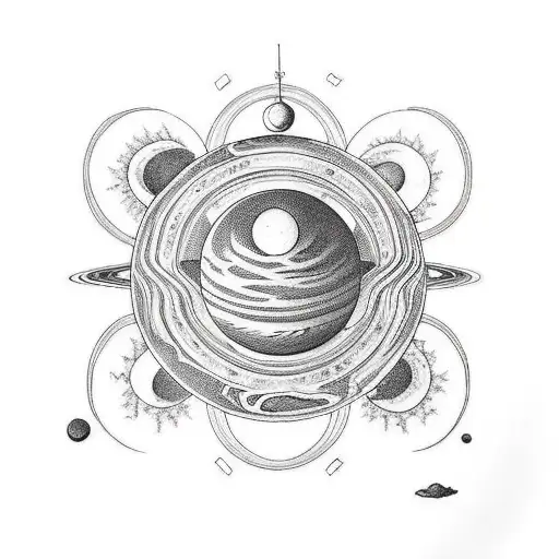 Planet Saturn With Subtle Capricorn Goat