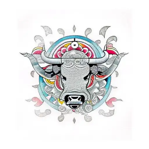 Bull With Mandala