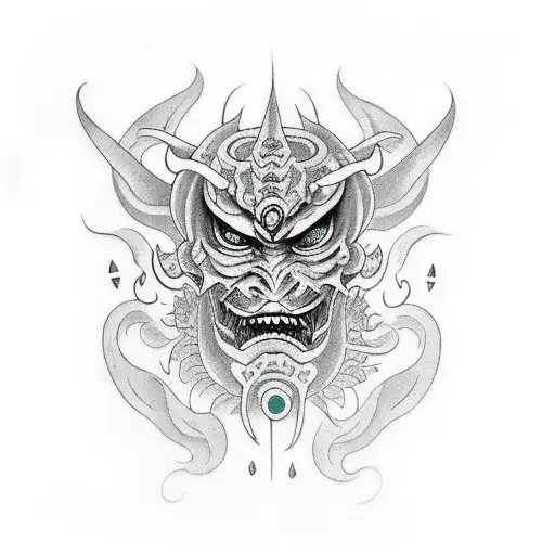 Full Sleeve Tatto Demon Face