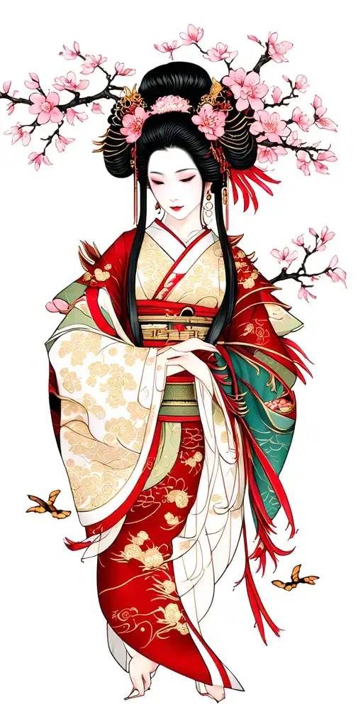 Cherry Blossom Dragon Geisha Temple