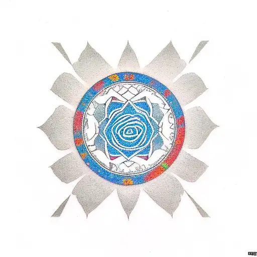 A Minimalist Tattoo Of The Attraction Law Symbol With Mystic Elements